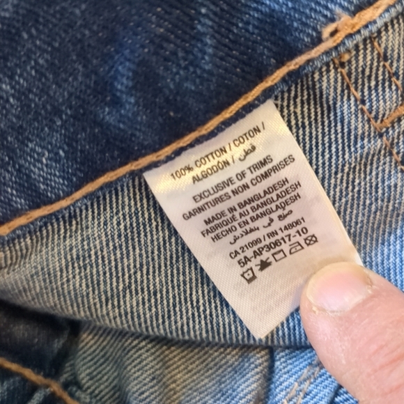 NWOT Ardene Denim Skirt Women's Medium Blue Cotton Front Slit Long - Picture 8 of 8